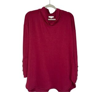Westbound Red Cowl Neck Sweatshirt